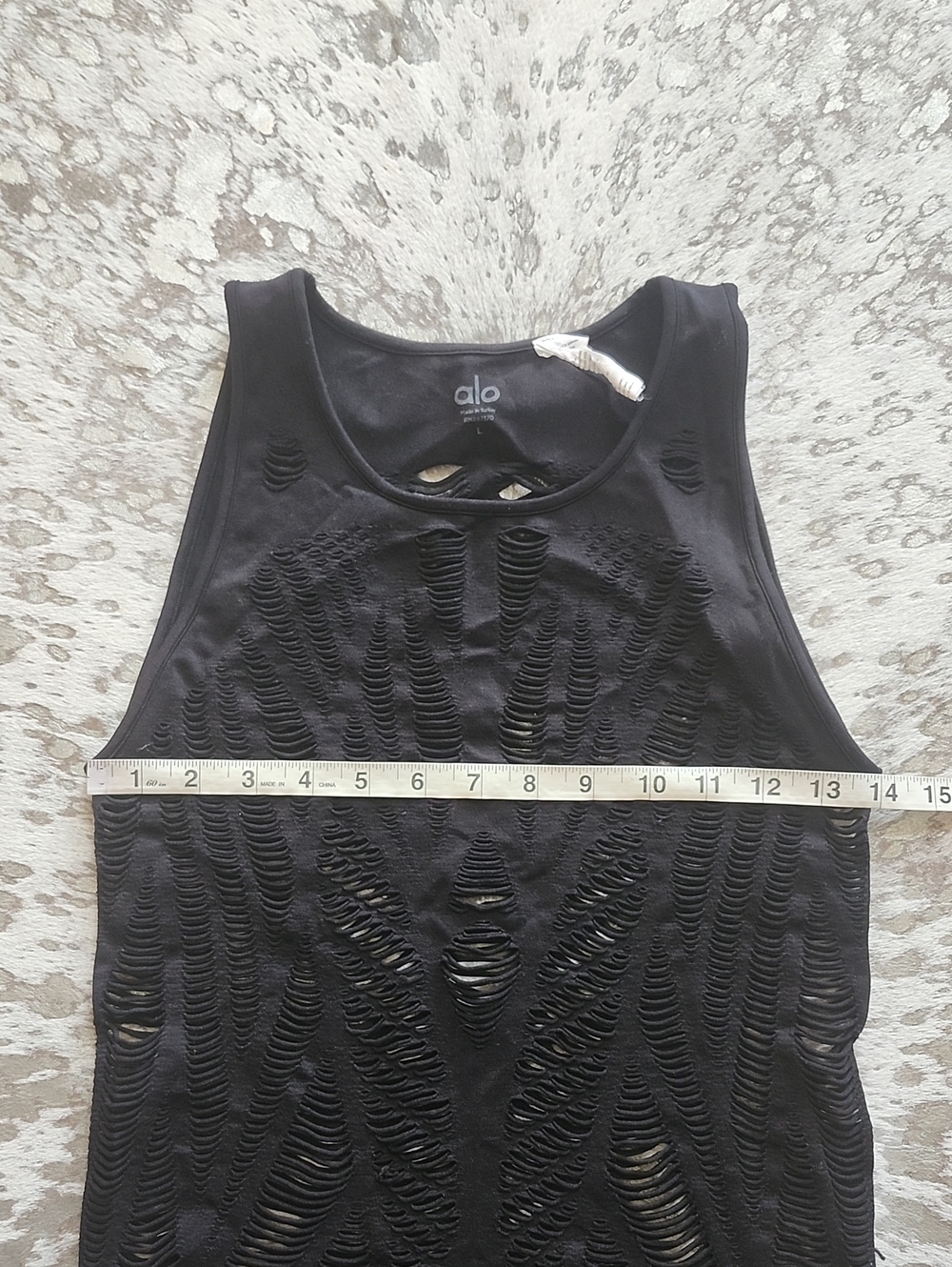 Alo Vixen Yoga Tank Top SzL Black - Picture 3 of 6